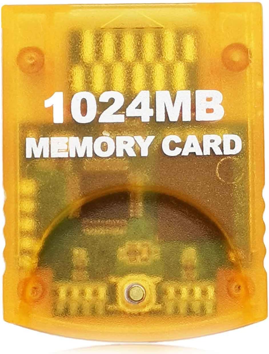 Aisicondan 1024MB(16344 Blocks) High Speed Gamecube Storage Save Game Memory Card Compatible for Nintendo Gamecube & Wii Console Accessory Kits -Yellow : Video Games