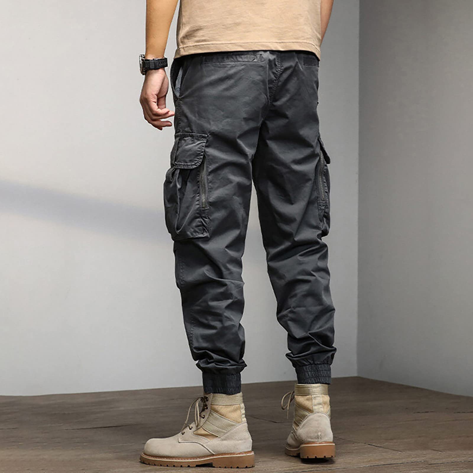 Herren Cargohose Stretch Chinohose Hose Outdoorhose Cargo Hosen Männer Sporthose mit Kordelzug Casual Freizeithose Jogger Sweatpants mit Taschen,Jogger Herren,Halloween Weihnachts Neujahrsgeschenke