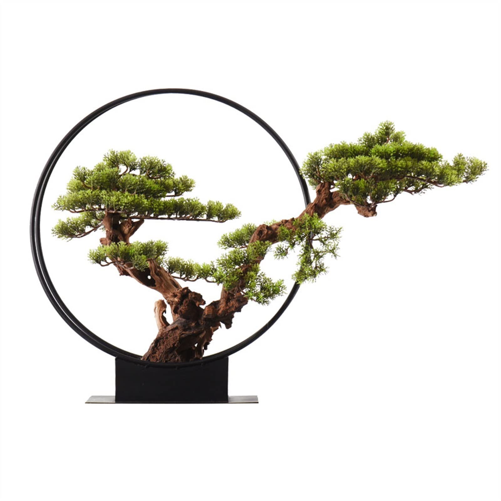 DFGHNBVC Faux Potted Artificial Bonsai Tree, Zen Fake Plant Decoration Potted Artificial Plants Guest-Greeting Pine Bonsai Plant For Home Decoration Desktop Display Tree Pot Ornaments