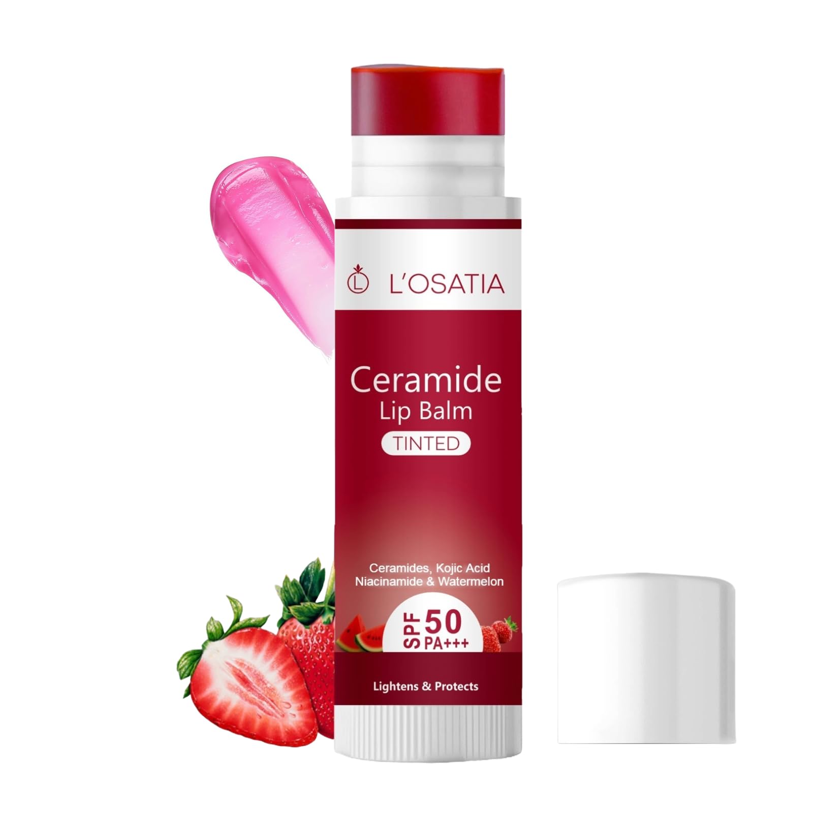 Tinted Lip Balm SPF 50 PA+++ | Brightening Lip Care with Niacinamide, Kojic Acid & Ceramide | Moisturizing for Dark & Pigmented Lips (5g)-picture-17