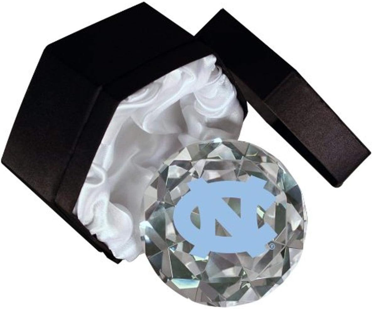 NCAA North Carolina University Tarheels Logo on a 4Inch High Brillance Diamond Cut Crystal