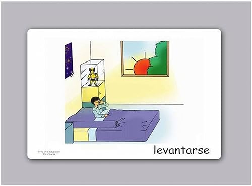 Miniatura 4 de Tarjetas de vocabulario - Rutina diaria - Tarjetas flash de rutinas diarias en español para niños pequeños de 2 a 4 años, niños y adultos