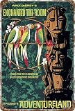 Retro Nostalgic Art Print Poster Enchanted Tiki Room Metal Tin Sign Poster Vintage Aluminum Home Wall Decor For Garage Bedroom Bathroom Bar Coffee Restaurant Tin Sign 8x12 Inch