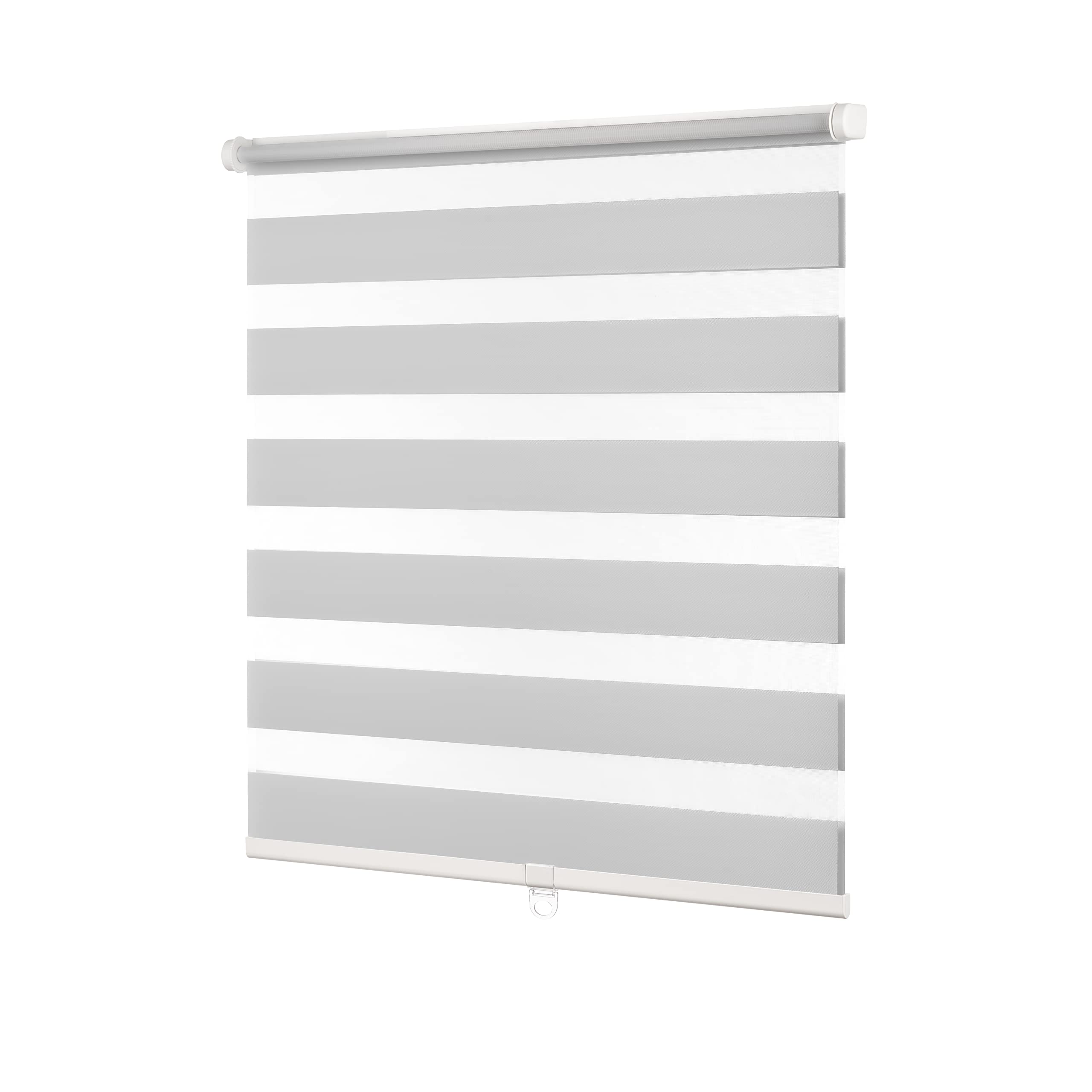 Ventanara® Doppelrollo schnurlos ohne Bohren Klemmfix Fenster Duo Rollo inklusive Montagematerial (hellgrau, 120 x 150 cm)