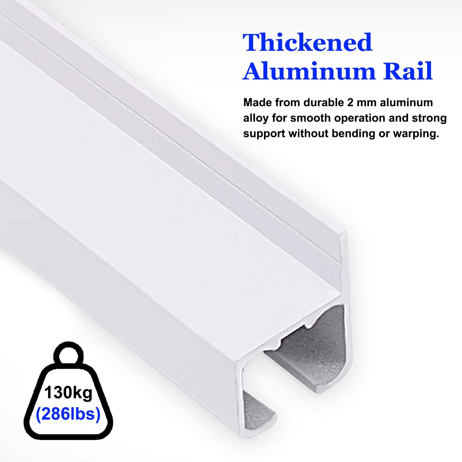 Cimaise pour Tableau Kit D'accrochage de Tableaux pour Galerie, Matériel D'accrochage Robuste, Outil D'affichage pour Moulures et Panneaux Publicitaires Blancs(1.1m/43"Rail,2m/79"Cable)