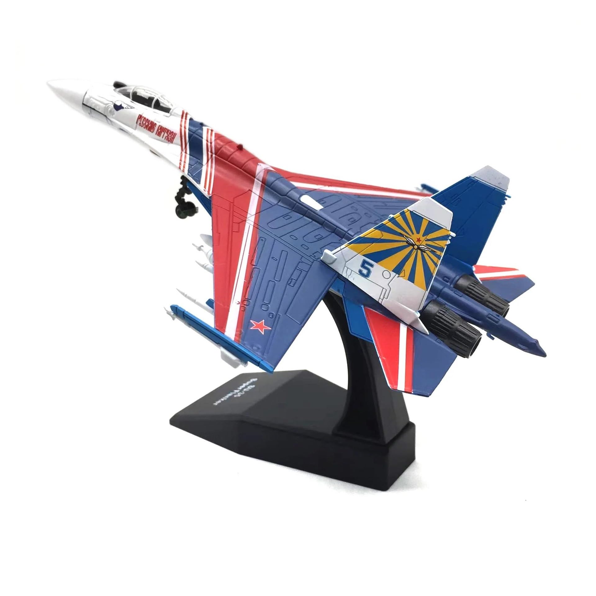 Modello in Piccola Scala Aerei 1/100 per SU-35 Russian Knight Fighter Modello di Aereo Pressofuso in Lega Aereo Appassionati Amore Display Modello Kit di Costruzione