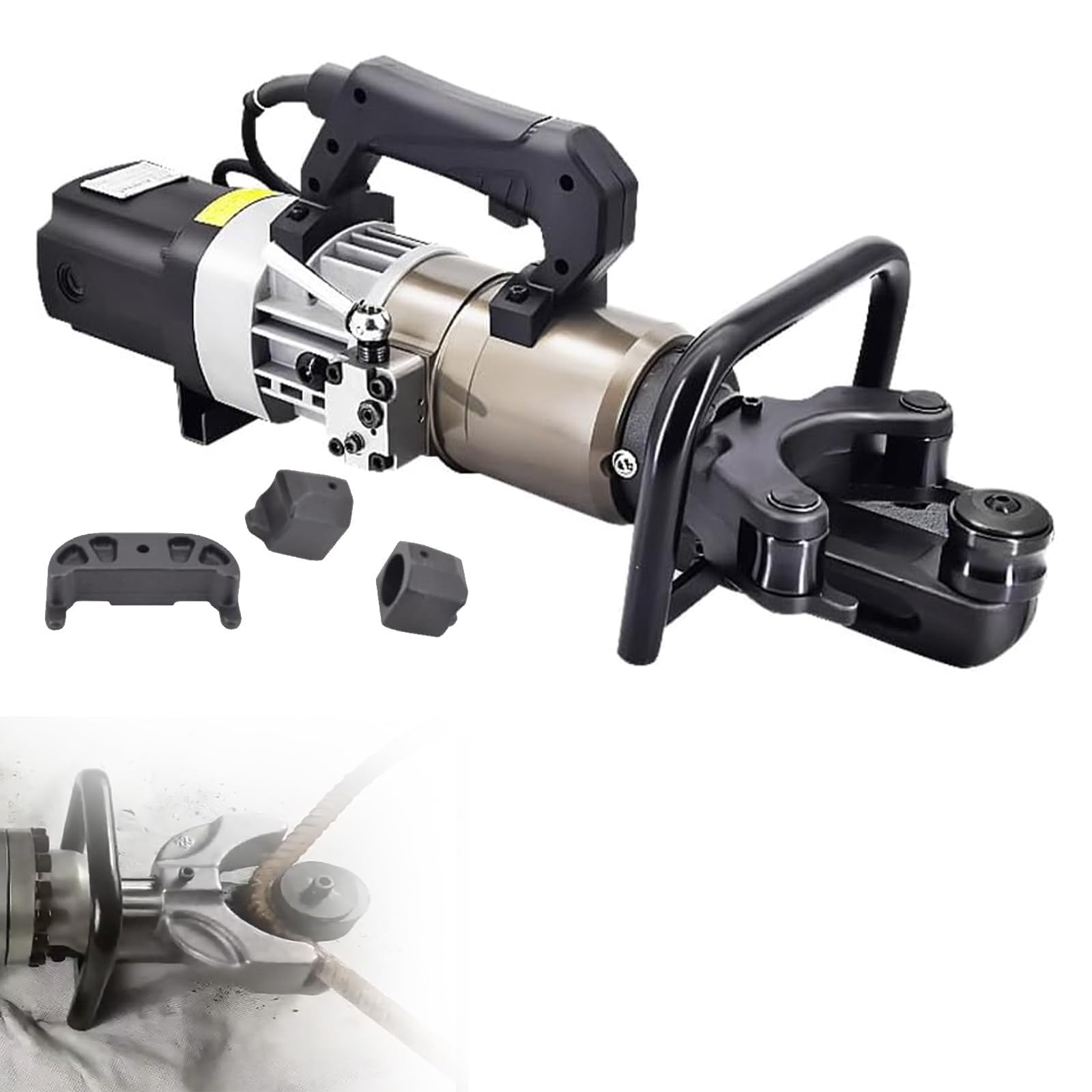 JKJZSALJ Electric Rebar Bender With Brushless Motor, Bending Up To 1 Inch Rebar, 1800W Portable Hydraulic Tool For Construction And Metalworking