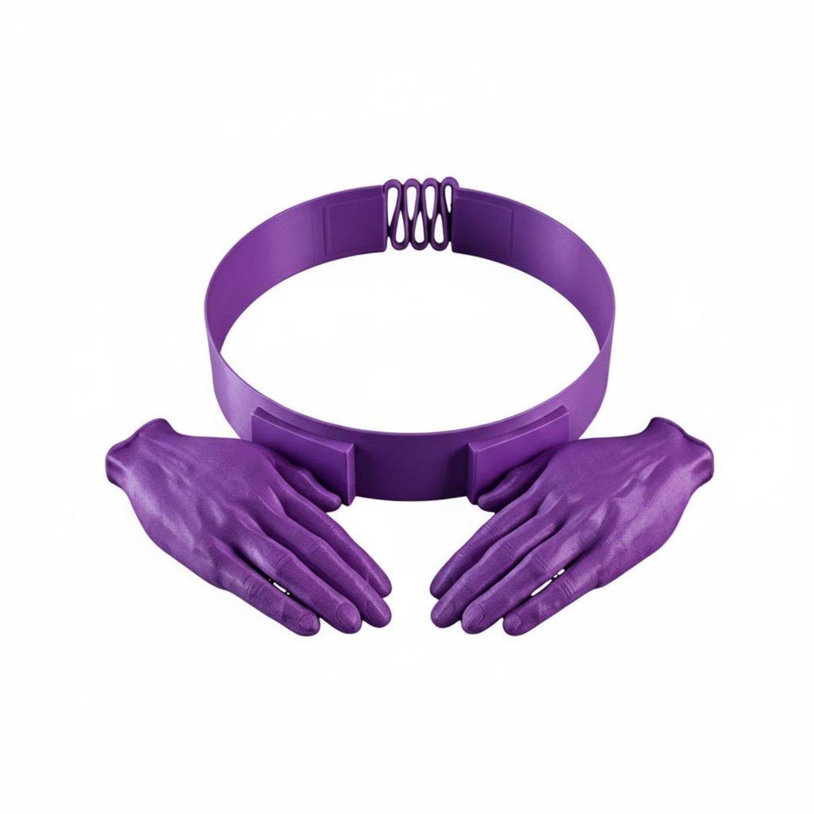 Third Hand Creative Gift Hand Shaped Sun Visor Adjustable Band Funny Hands Visor for Beach, Outdoor Party, Travel Purple-image-25