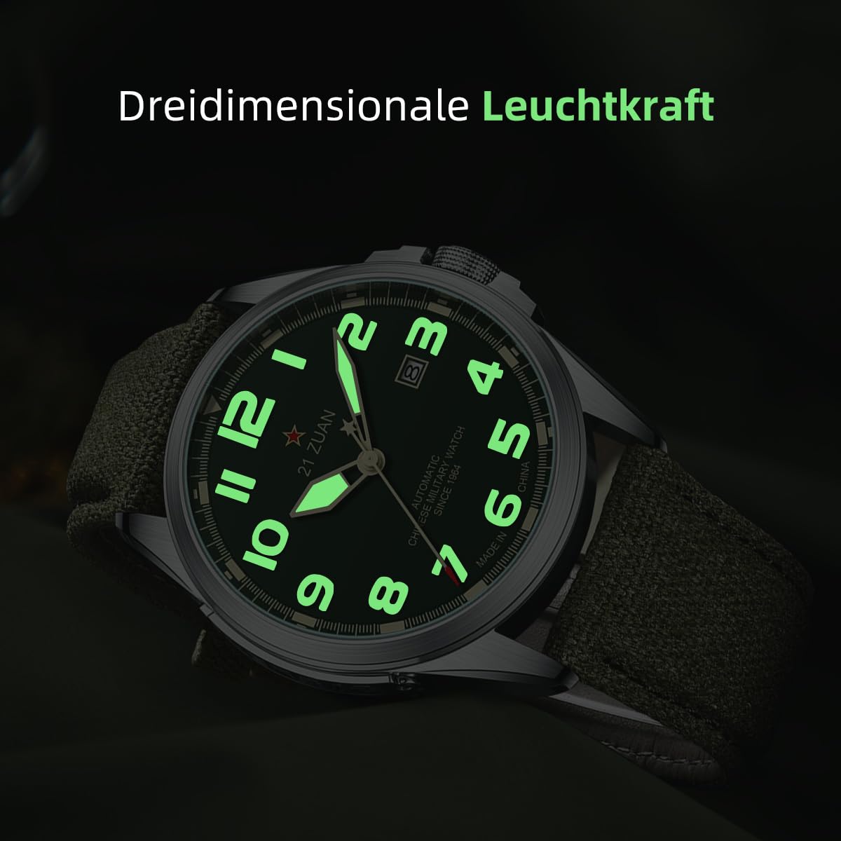 Seagull Mechanische Herrenuhr, Automatikuhren, Militäruhren für Herren, Armee, Taktische Feldsport-Arbeitsuhr, wasserdichte Datumsanzeige, Outdoor-Arbeit, Wrsitwatch, D581