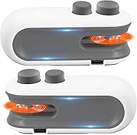 Vista 9 de Sellador de bolsas de chips 2025 2 en 1 recargable con cortador, máquina reselladora de calor USB C portátil para chips, herramienta de sellado Negro