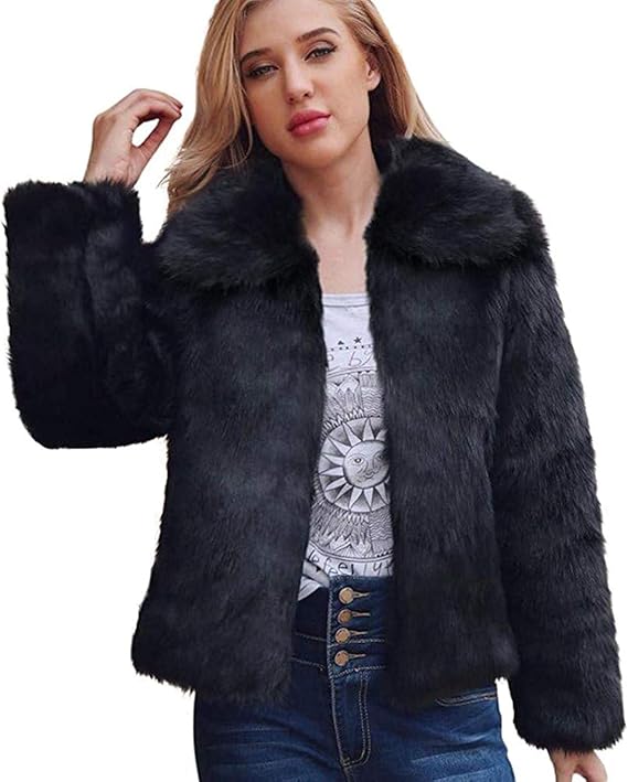 Womens Short/Hooded Coat, Ladies Teen Girls Winter Warm Faux Fur Coat