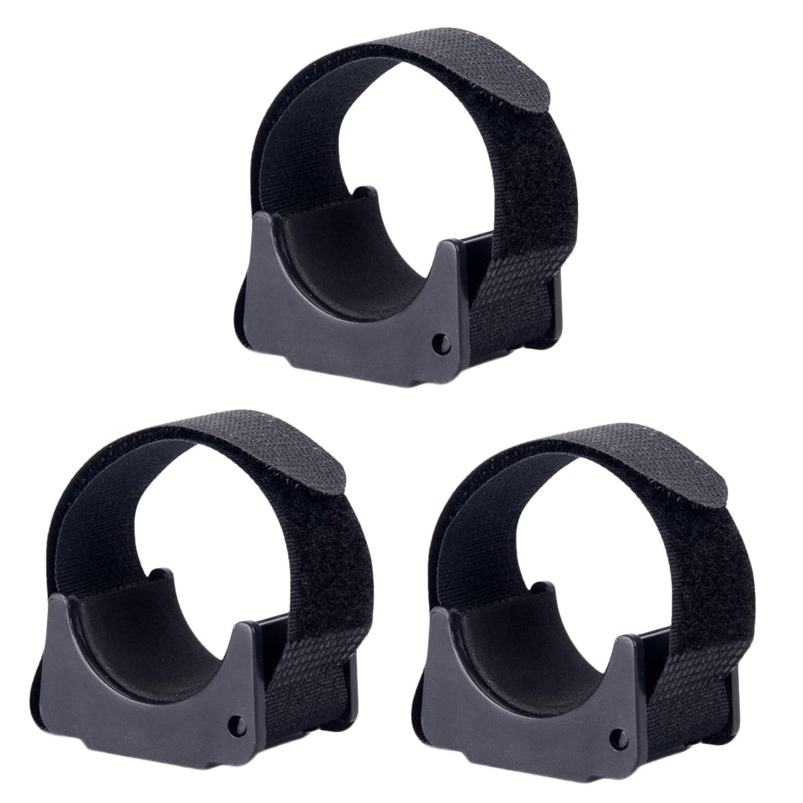 Menolana Flashlight Mounting Bracket Torch Mounting Bracket for 20mm to 50mm Grip Stand Black Accessories Portable Flashlight Holder, 3 Piece