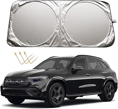 مظلة شمسية للزجاج الأمامي من XHRING لسيارة مرسيدس بنز GLC GLC 300 GLC300 GLE GLS 350 GLE350 450 ML ML350 CLS SL S AMG Class 4matic EQS ملحقات سيارات الدفع الرباعي، مظلة شمسية للنافذة الأمامية للسيارة واقي من الشمس 2026