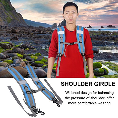 Ginyia Correa para Bolso, 1 par de Correas de Mochila Ajustables de Nylon con Hebillas incorporadas, Duradero, 3 Colores Opcionales para Que la mayoría de Las Personas lo usen(Azul)