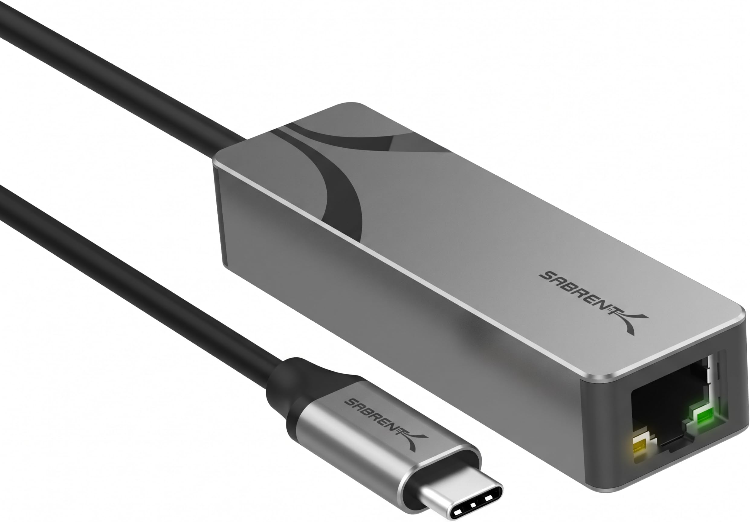 SABRENT USB-C to 5Gb Ethernet Adapter, 5GbE/2.5GbE Multi-Gig (NT-C5GA)