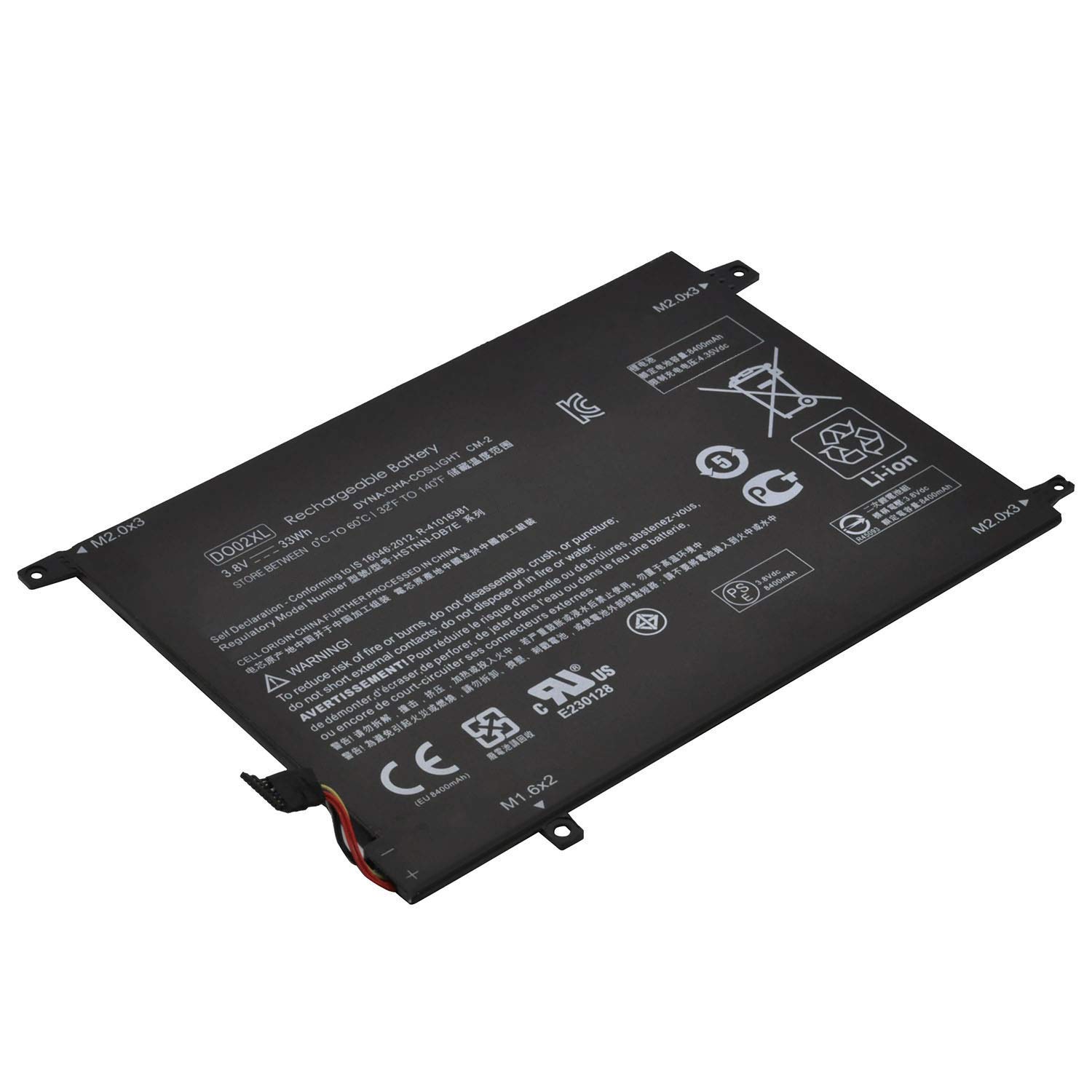DO02XL 810985-005 HSTNN-DB7E HSTNN-LB6Y TPN-I121 Batteria per laptop | Sostituzione per HP Pavilion X2 10-N013DX N101NA N030CA 10-J024TU J025TU J013TU 810749-2C1 810749-421 (3.8V 33Wh)
