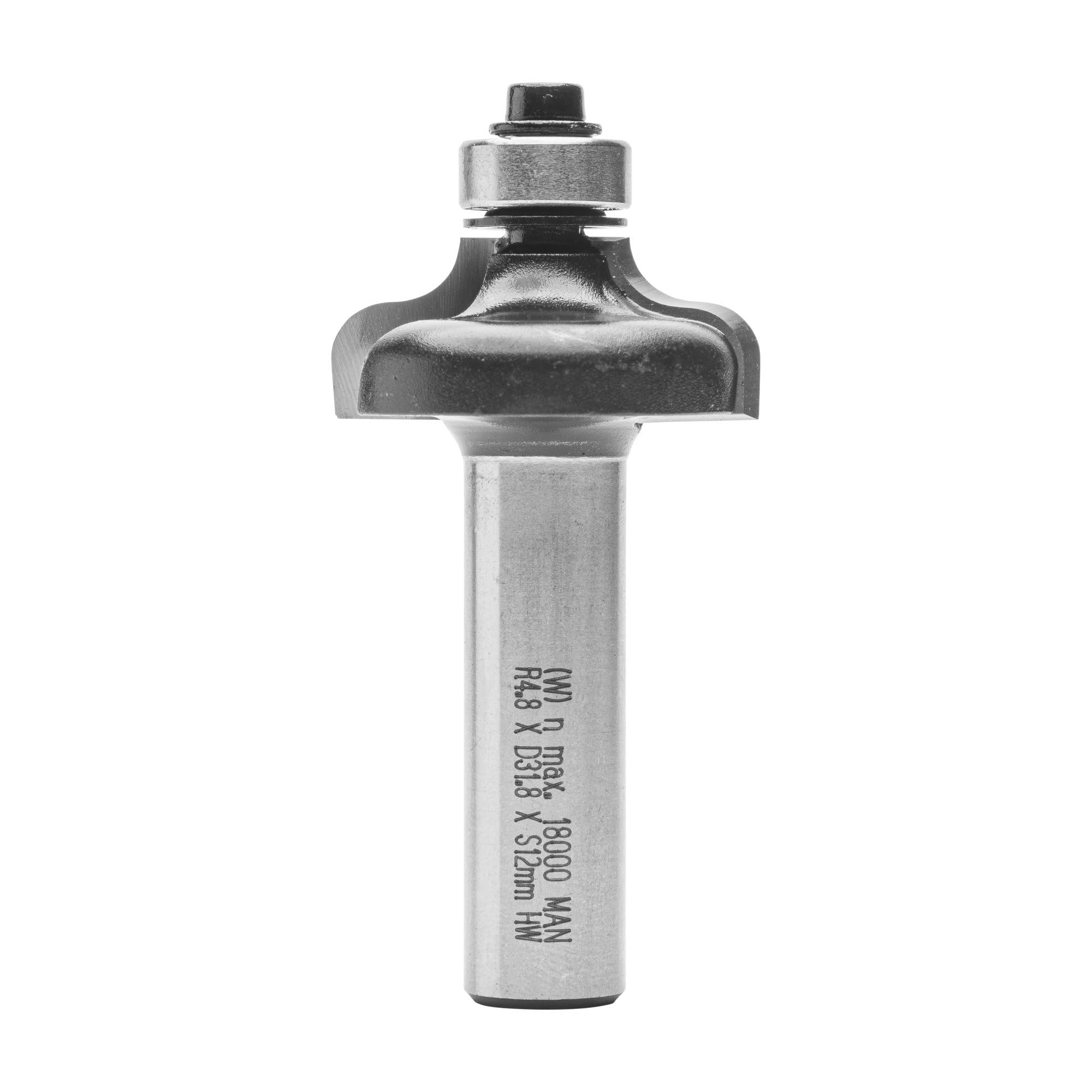 ENT 14910 Frez z weglików spiekanych w wegliku, chwyt (S) 12 mm, srednica (D) 31,8 mm, NL 12,7 mm, R 4,8 mm, SL 40 mm, z lozyskiem kulkowym