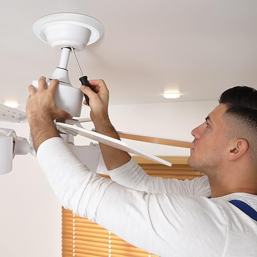 Miniatura 6 de Moukeren Medallones de techo moldeados de poliuretano para lámparas de techo de 9.8 pulgadas de diámetro exterior x 4 pulgadas de identificación,