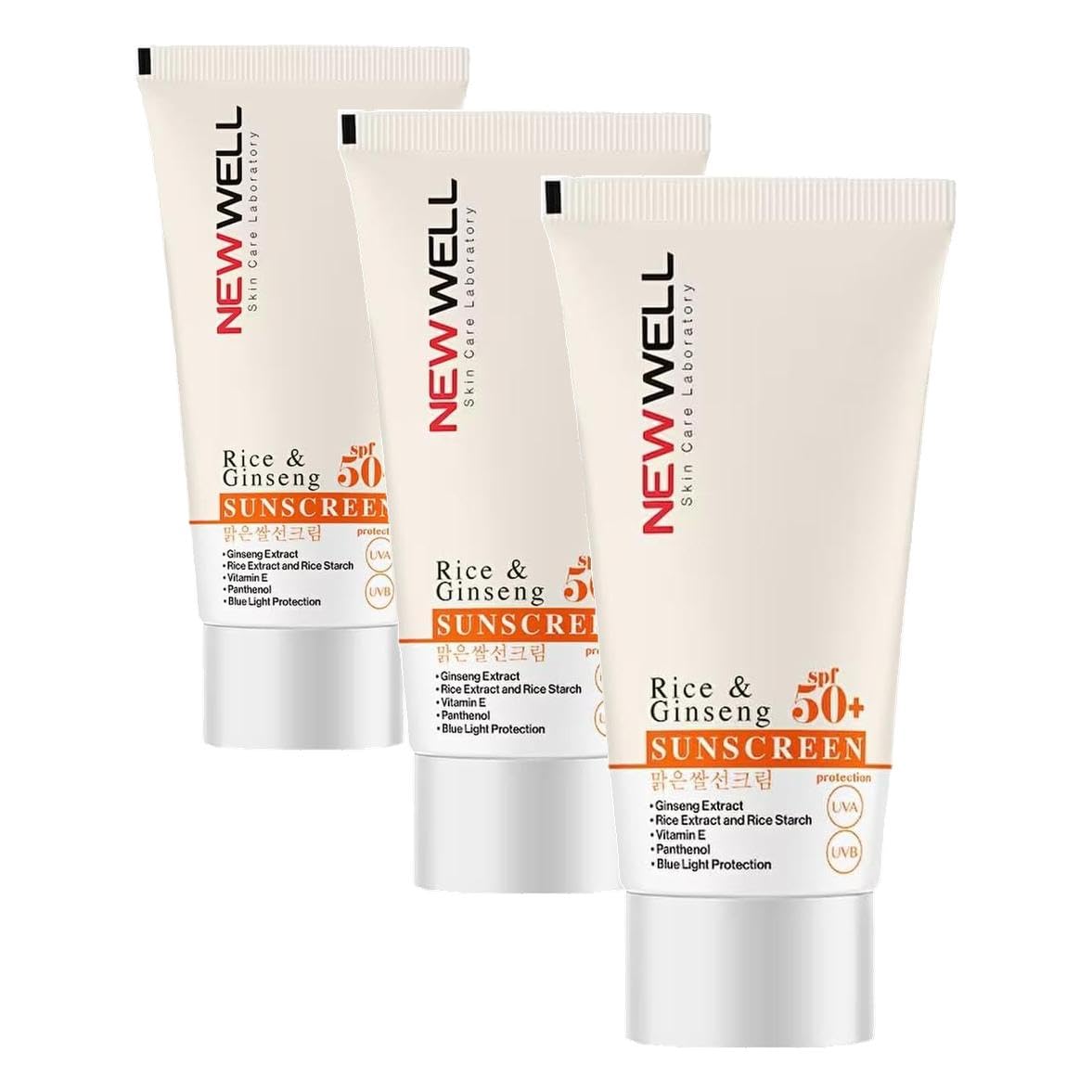 NEWWEL RİCE &GİNSENG SUNSCREEN 50SPF (3 paketi)