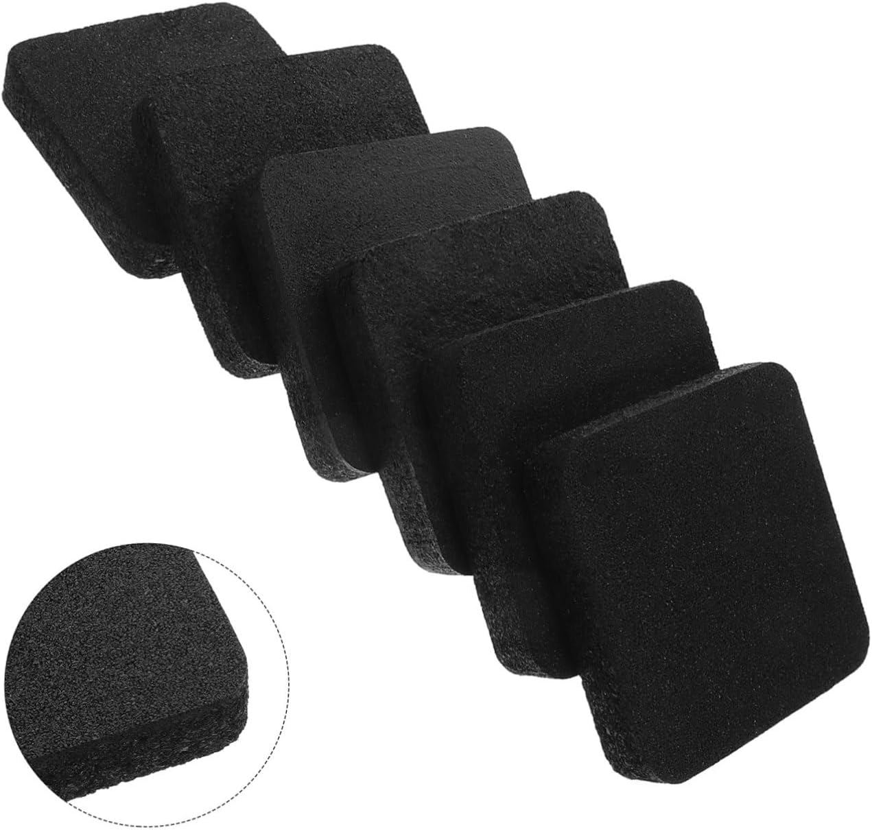6pcs Thick Padding Rowing Machine Mat Vibration Absorbing Sound Insulating Non-Slip for Home Gym Workout