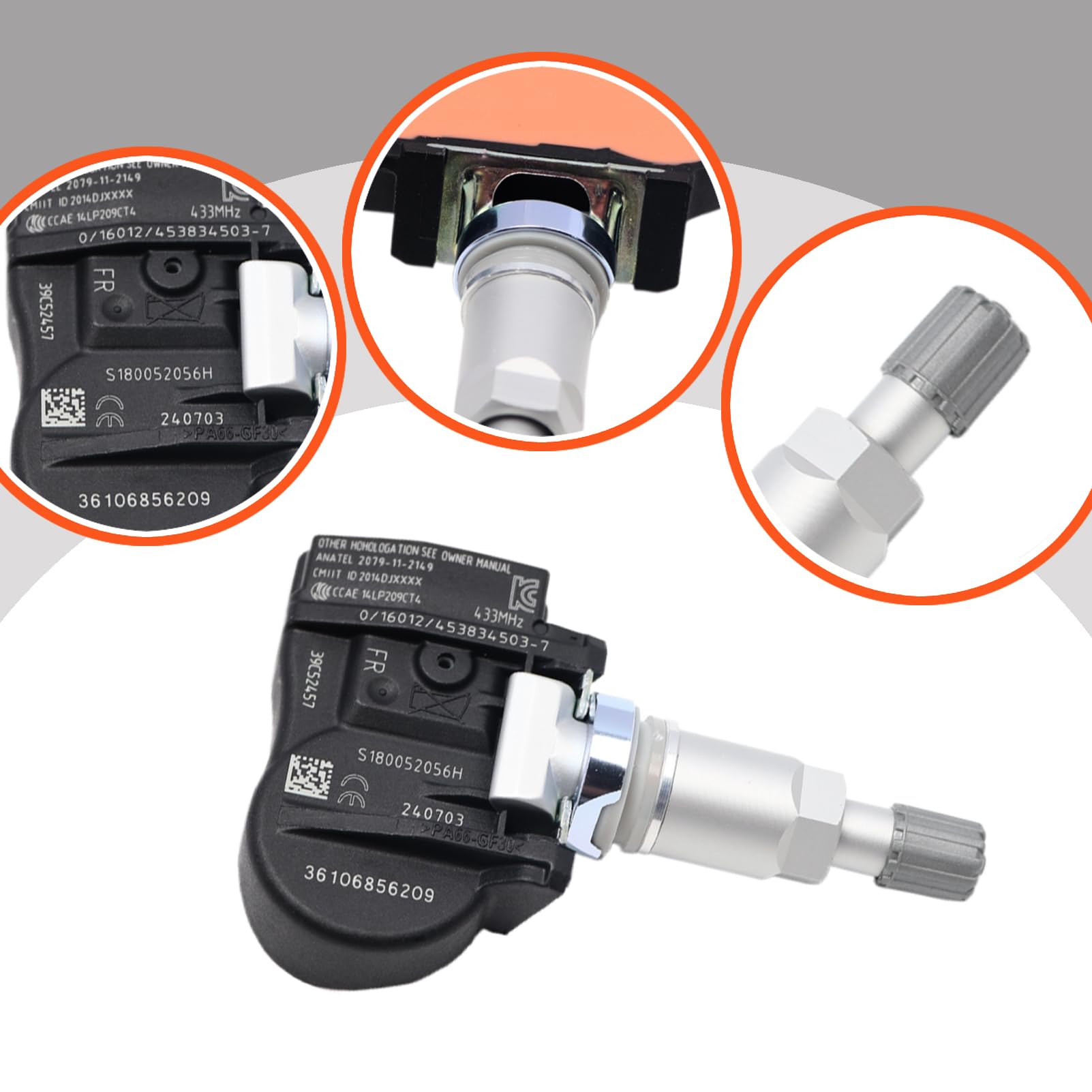 RDKS TPMS Capteur de pression des pneus 36106881890 pour F20 F21 F22 F23 F30 F34 F36 F45 F46 F80 F87 36106856209