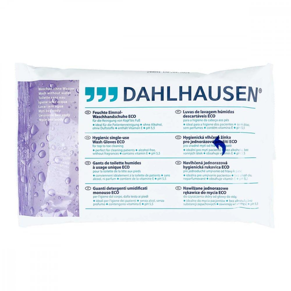Einmal-Waschhandschuhe ECO, feucht – 8 Stück