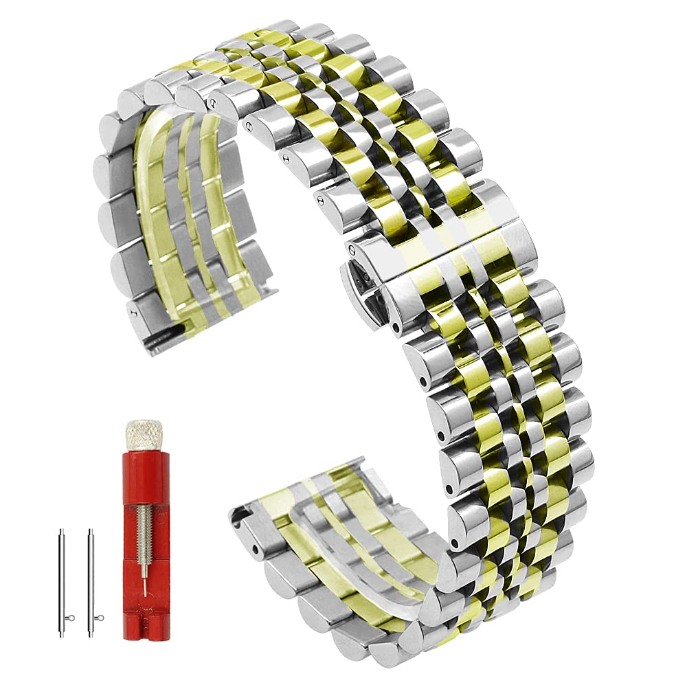 Bracelet Réglable En Acier Inoxydable Doré - Largeur 7 Mm, Style Maillons, Unisexe, Neuf Sans étiquette