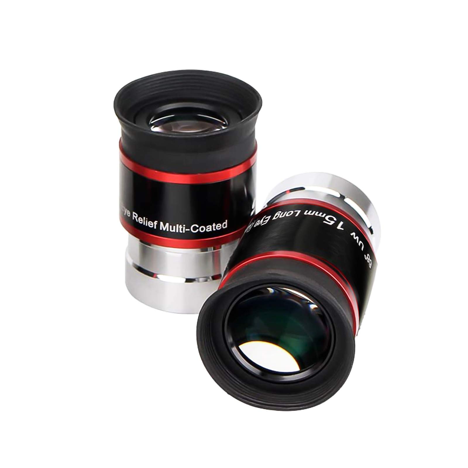 Ocular ultra gran angular de 68 grados para telescopio (15 mm), ocular, totalmente recubierto de verde, juego de accesorios de telescopio de 1.25 pulgadas (15 mm), 1 unidad