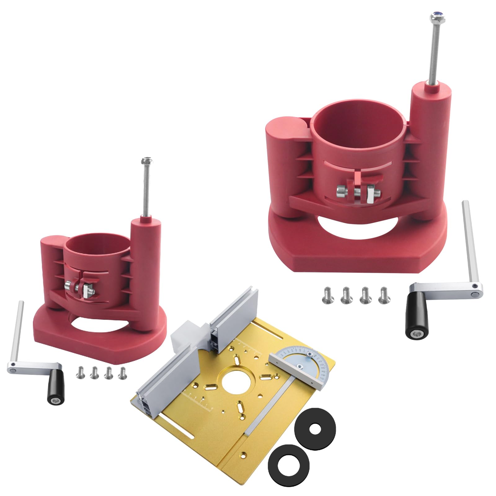 Placa de inserción de mesa elevadora de enrutador, base de elevación de aluminio para mesa de trabajo, bancos de trabajo de carpintero