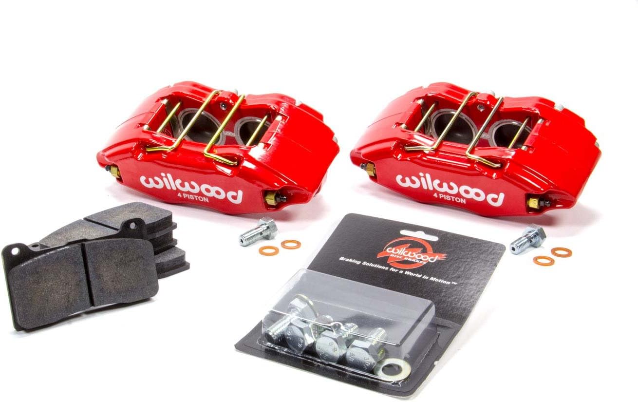 Wilwood 140-13029-R Brake Caliper and Pad Kit, Red, Front