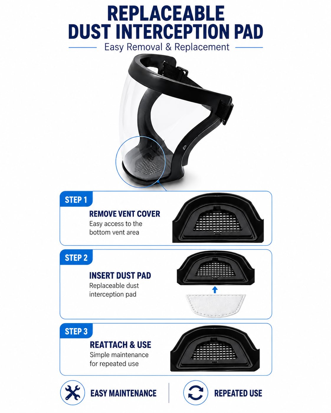 Clear Face Shield - Full Face Protection for Work -8 Clear Face Shield - Full Face Protection for Work -8
