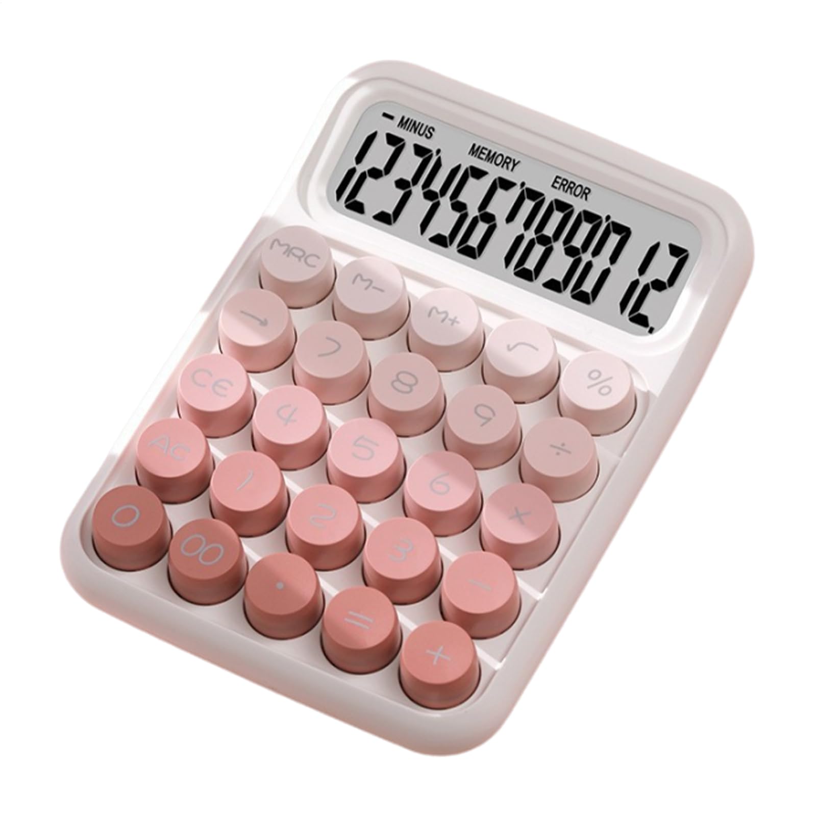 Calcolatrici scolastiche, grande display a pulsante per la precisione con supporto, materiale ABS con tasti tattili, dispositivo portatile da scrivania per bambini, ufficio, scuola