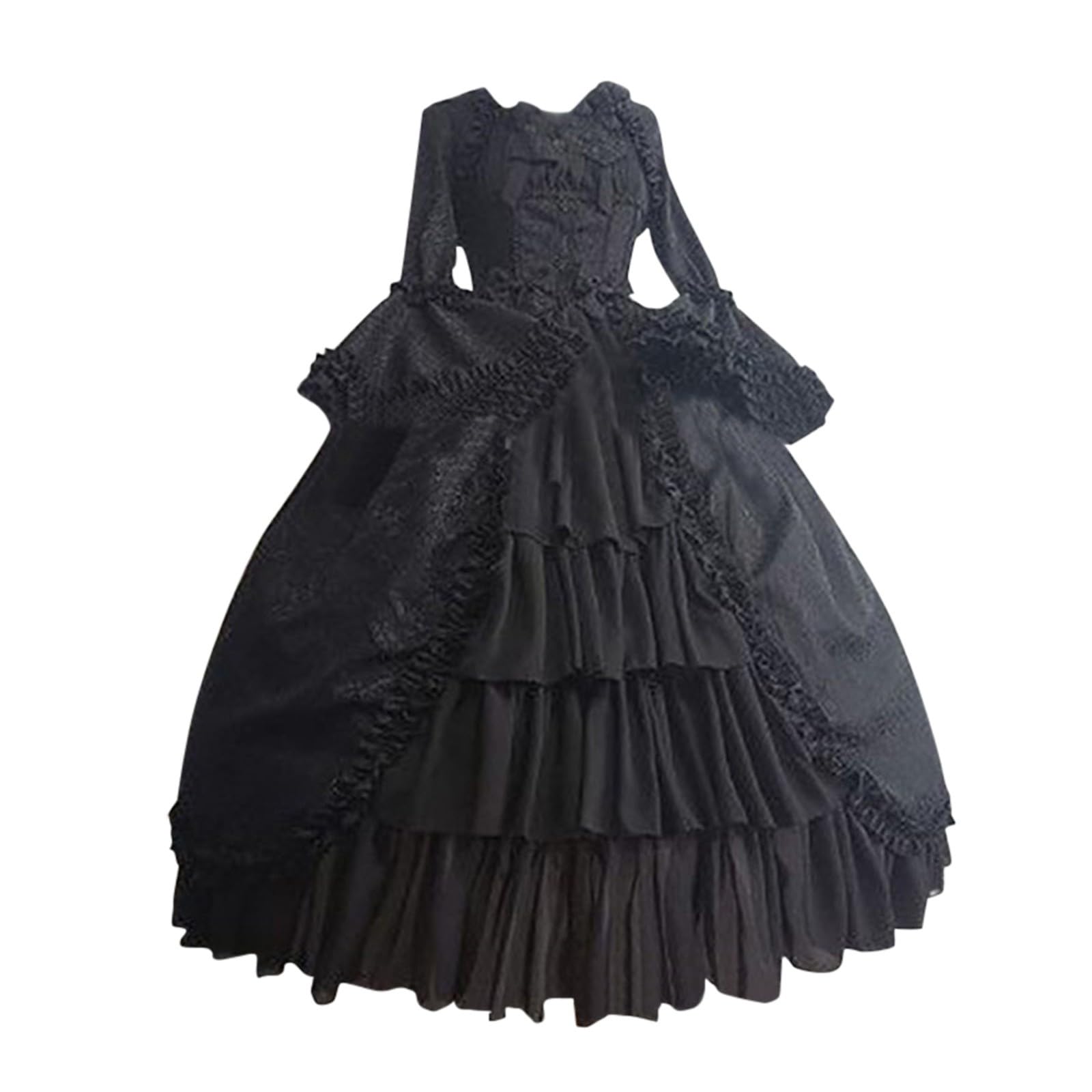 Vestido de baile victoriano para mujer, disfraz de María Antonieta rococó Halloween