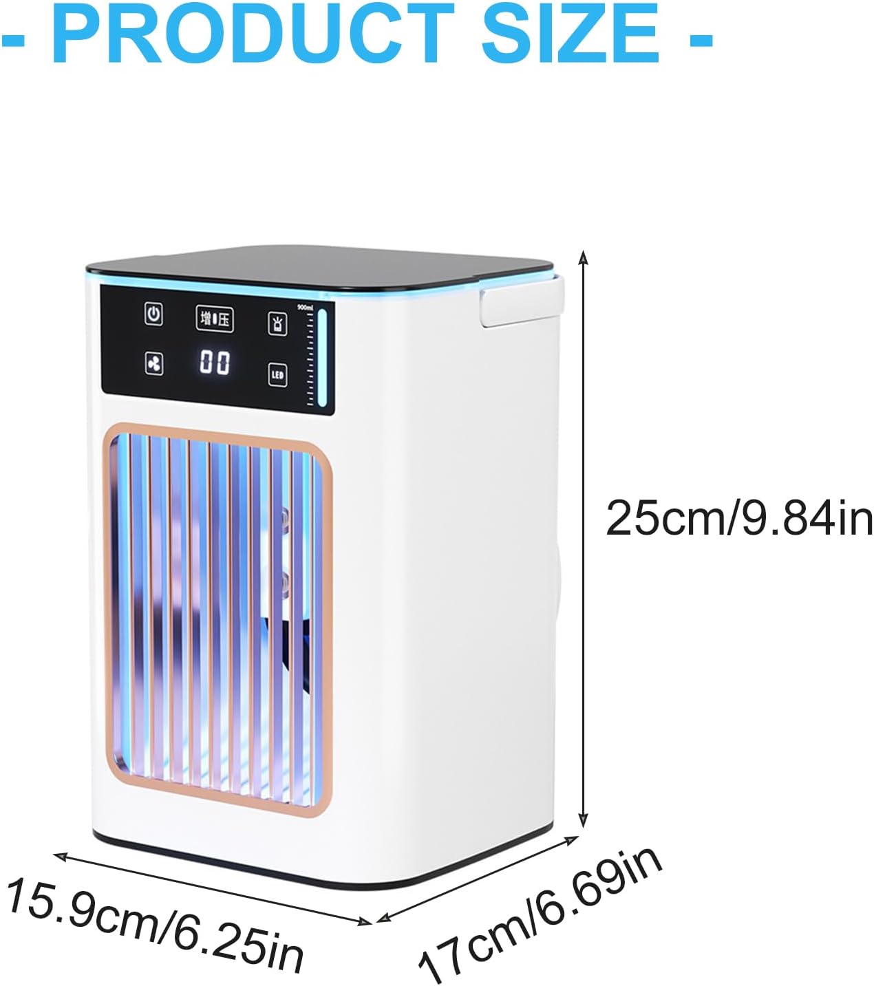 Small Portable Air Conditioning USB Charging Desktop Cooling Machine 3 Speeds Evaporative Windowless For Own Use Desktop Air Cooling Machine