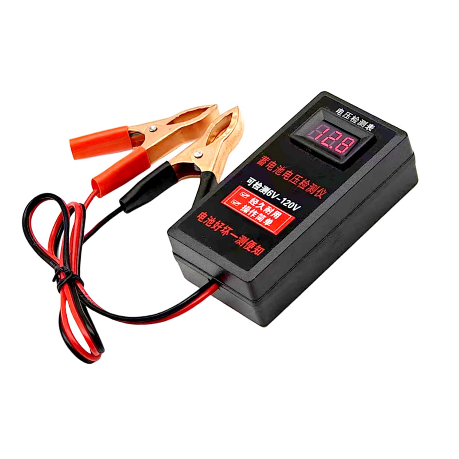 Zxfdsfdbnm 6V 12V 24V 48V 60V 72V 120V Battery Electric Detectors With Readings Electric Analyser For Maintenance & Repair Potential Tester Car Potential Meter Motorcycle