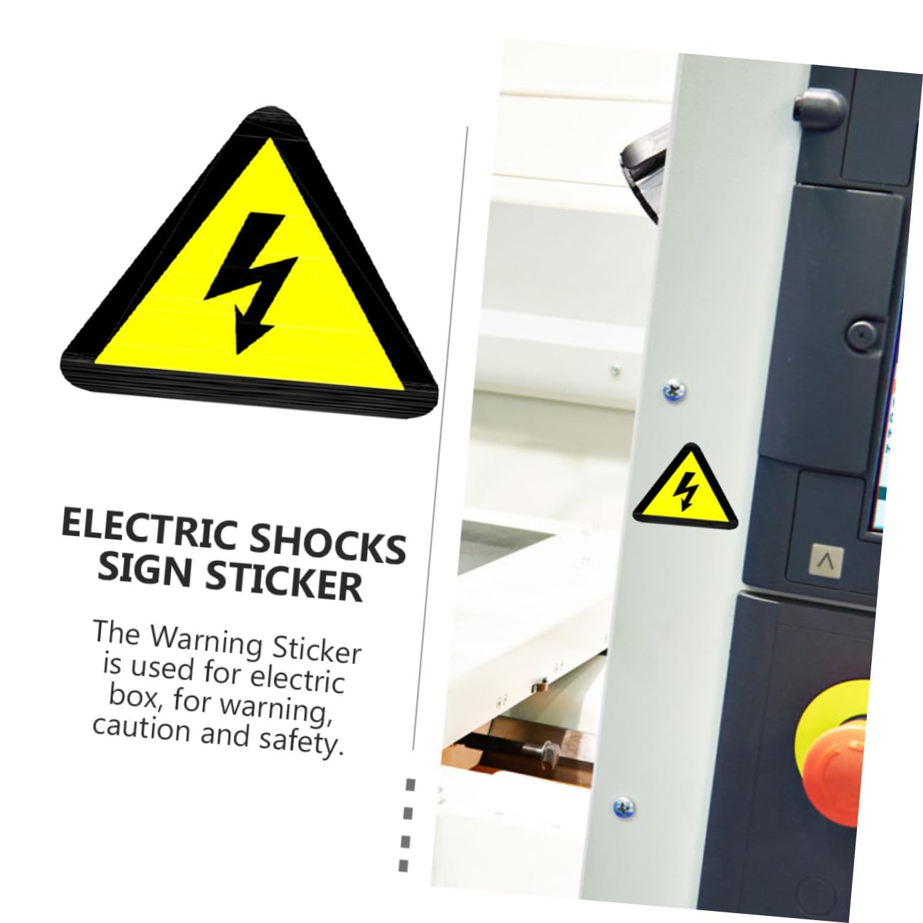 GALPADA Autocollants D'avertissement Haute Tension Jaune Lot de 25 en Adhésif Signalisation de Sécurité pour Équipement et Boîte Électrique pour Garage et École