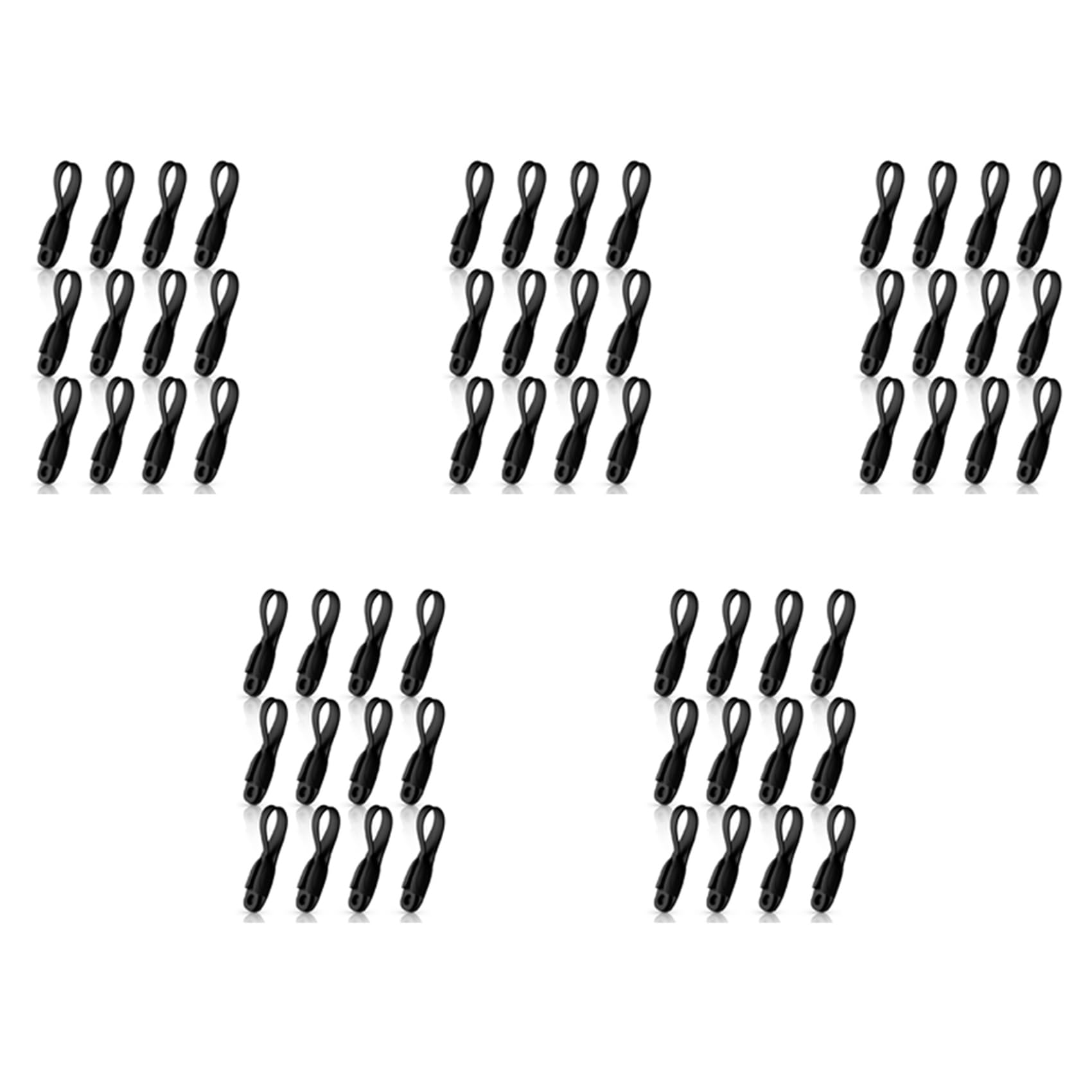 Hndhbfgrt 60Pcs Cord Bundlers Cord Organizer for Appliances, Self Adhesive Kitchen Appliance Cord Silicone Cord Holder Black