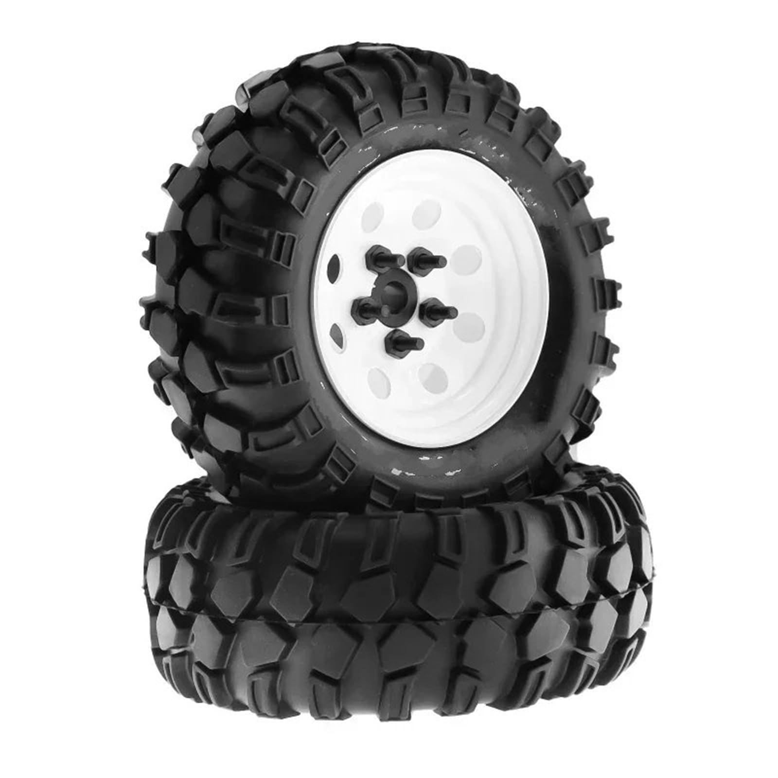 RC Pneumatici Ruote Compatibile Con Traxxas TRX4 D90 D110 Per Axial SCX10 4 Pezzi 93mm Metallo 1.9" Beadlock Cerchione Gomma Set 1/10 RC Crawler Car