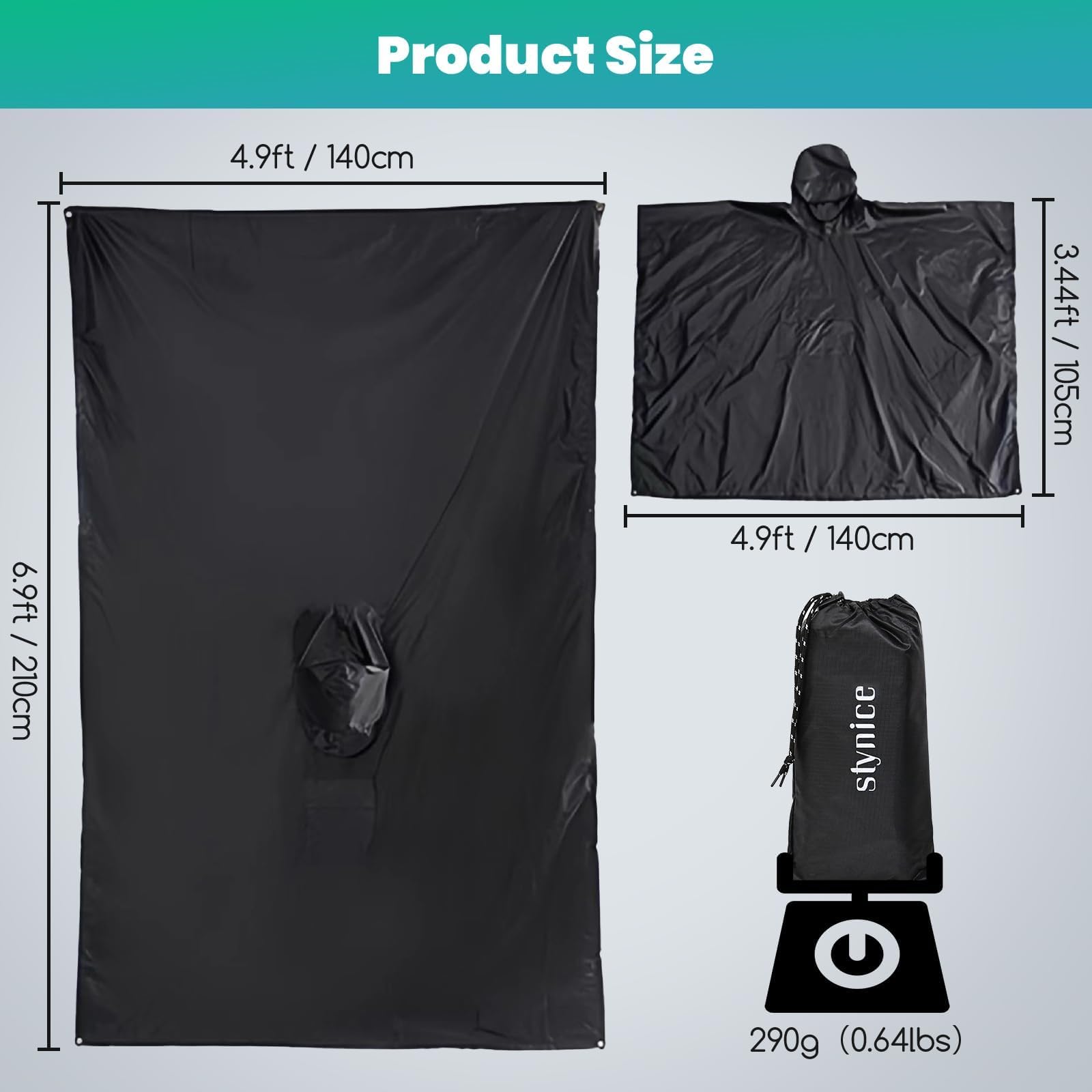 Poncho Pluie Impreméable pour camping randonnée pêche voyage