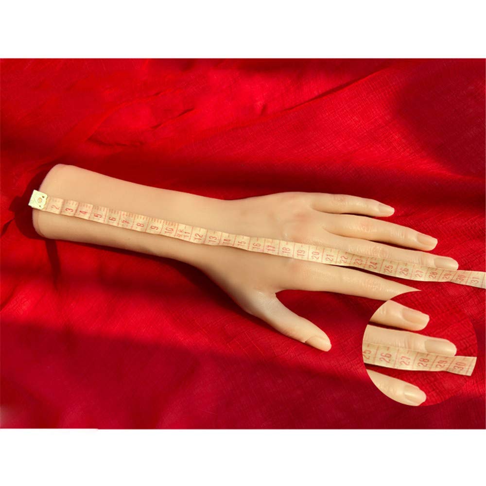 Modello di Mano in Silicone, Mani morbide Mani finte 1 Paio di Anelli di visualizzazione della Mano del manichino delle Donne realistiche in Silicone per Gioielli Nail Art Manicure a Mano Deco