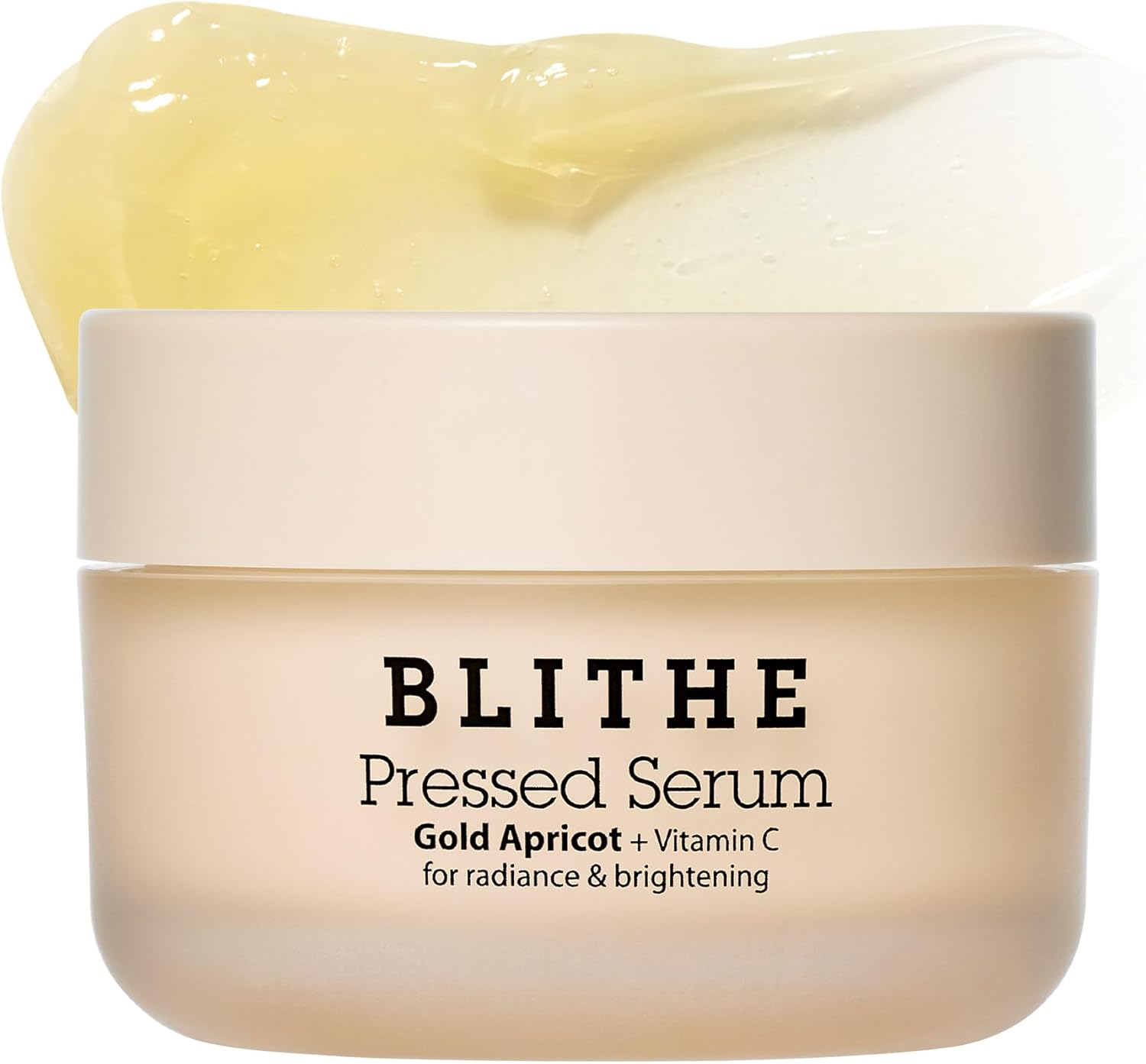 BLITHE Pressed Serum Gold Apricot – Hydrating serum with apricot extract and niacinamide, for dry and radiant skin, with a bouncy texture, Korean skincare (50 ml)