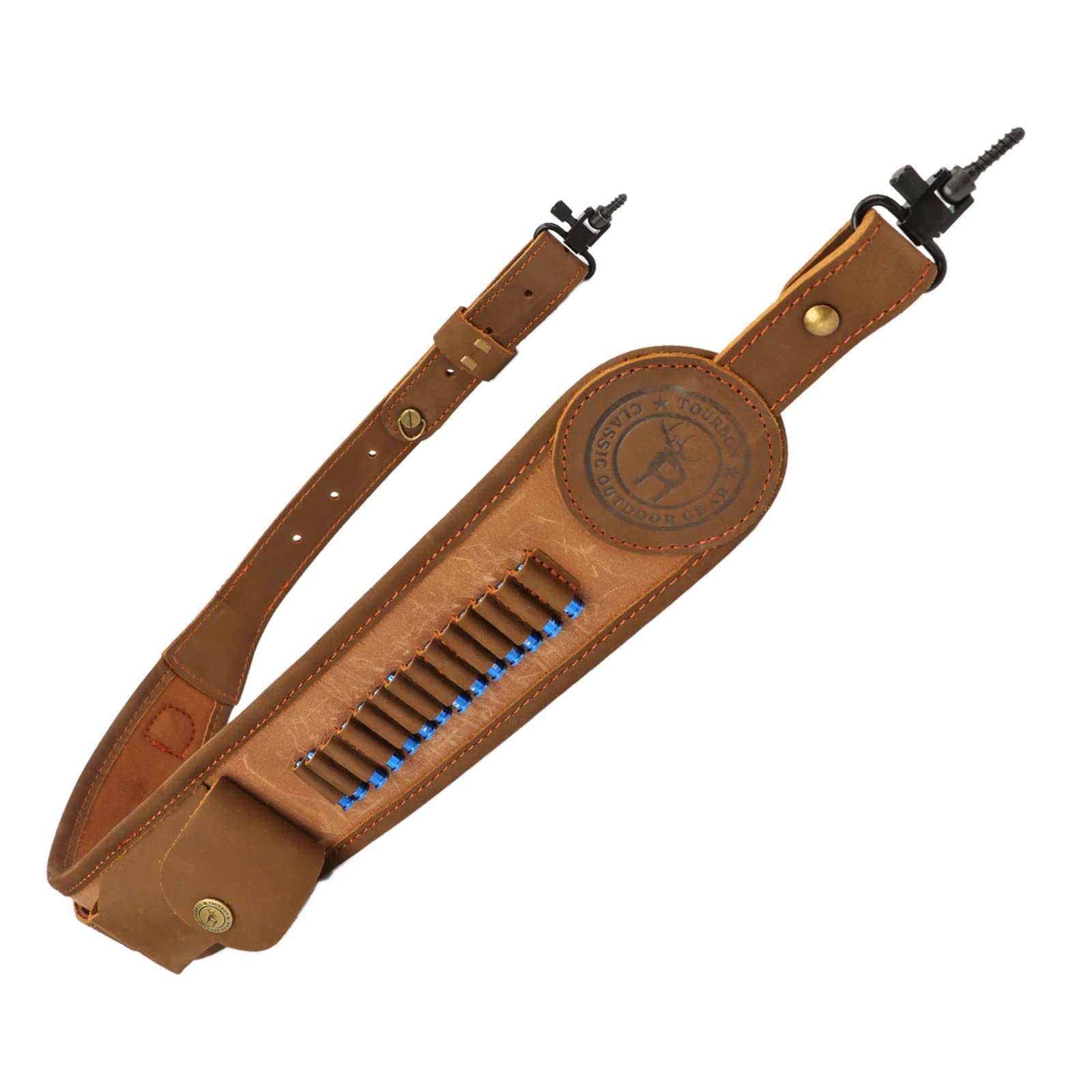 TOURBON Gun Sling with .22 Shell Holder, Rifle Sling Ammo Bandolier, Adjustable Shoulder…