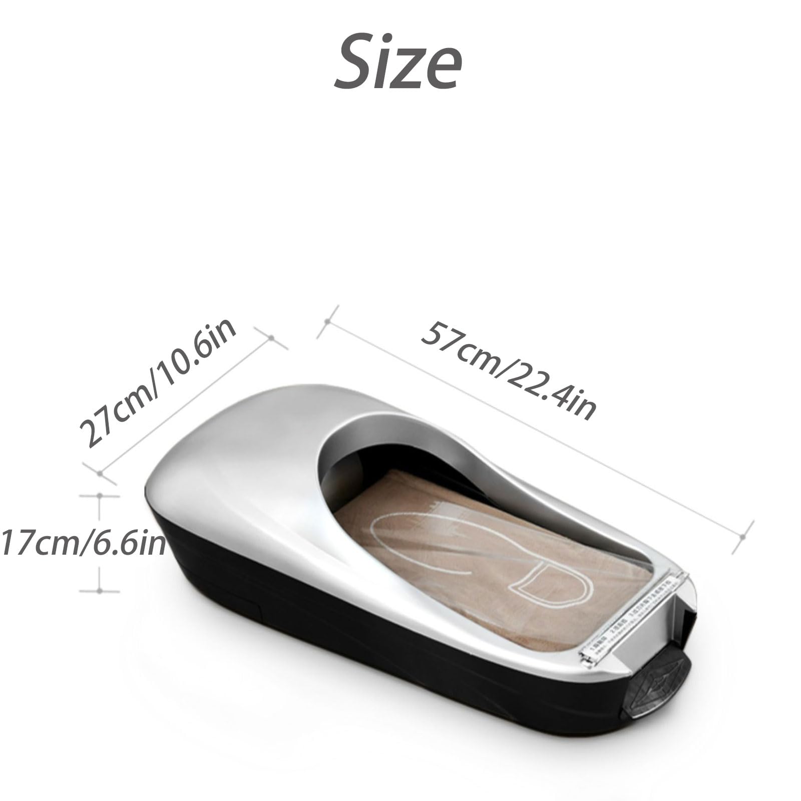 Dispenser Copriscarpe con Copriscarpe in Plastica USA E Getta da 600 Pezzi, Copriscarpe Automatici Durevoli, Dispenser Copriscarpe Antiscivolo per Interni, Negozio, Ufficio,Oro