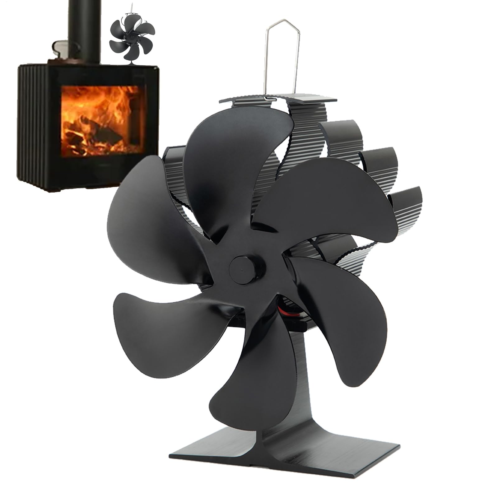 Ventole per stufe alimentate a calore, ventilatore per stufa a legna | Ventole termiche, non richiede elettricità, funzionamento silenzioso circolando aria calda, accessori per stufa