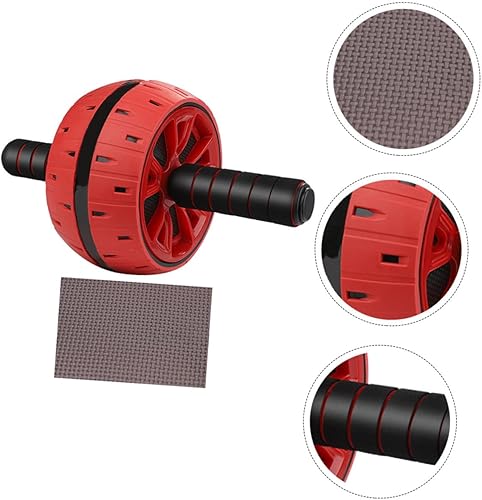 Miniatura 9 de Rodillo de ejercicio de rueda abdominal con movimiento silencioso y amplia estabilidad para fortalecimiento de la espalda y lateral, incluye