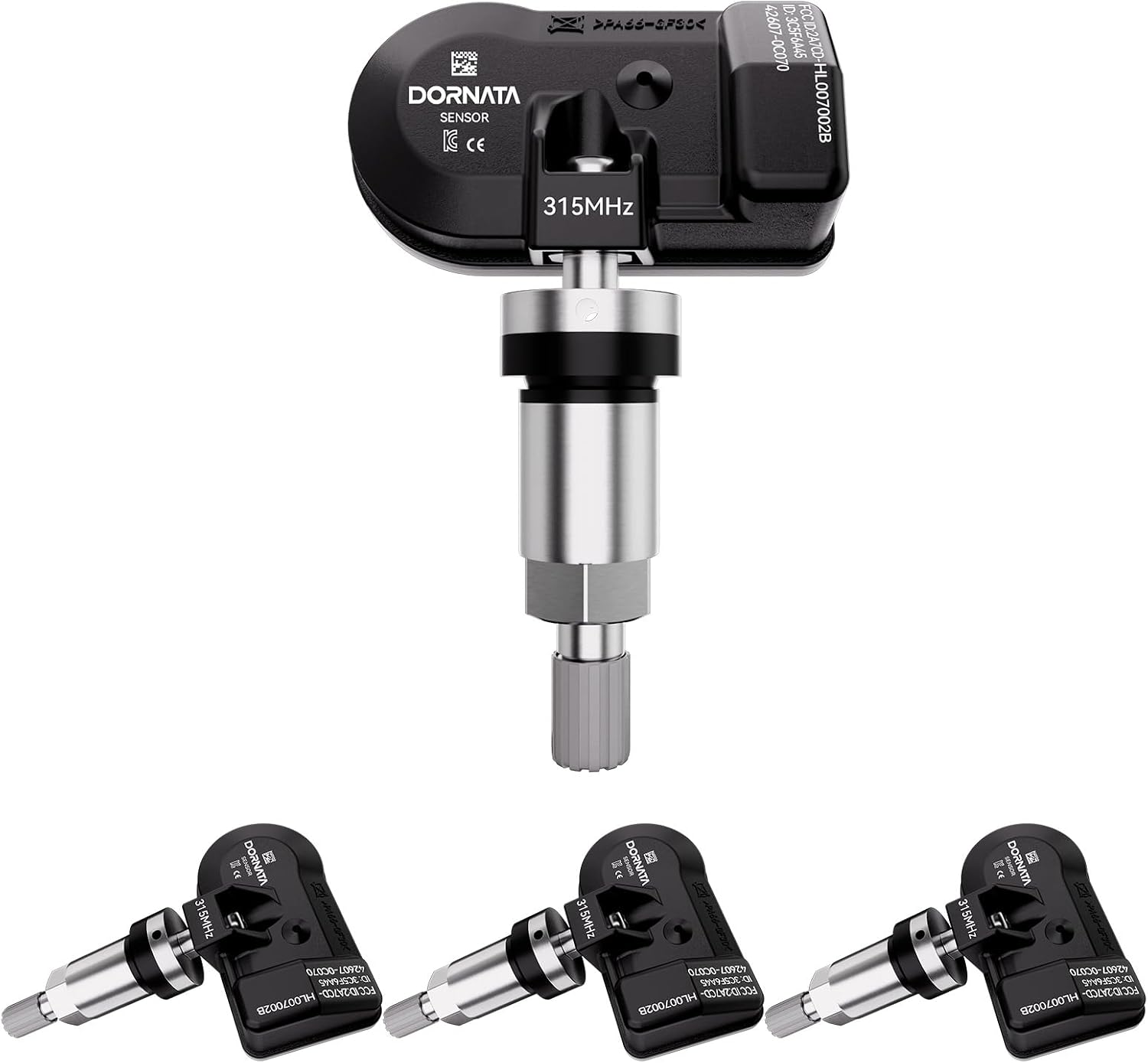 TPMS Sensor,Pre-Programmed Tire Pressure Monitoring Sensor - Compatible with Toyota Hyundai KIA-Sequoia,Sienna,Tundra,Genesis Sedan,Borrego-315MHz-Replace OE# 4260708010,426070C050 (Set of 4)