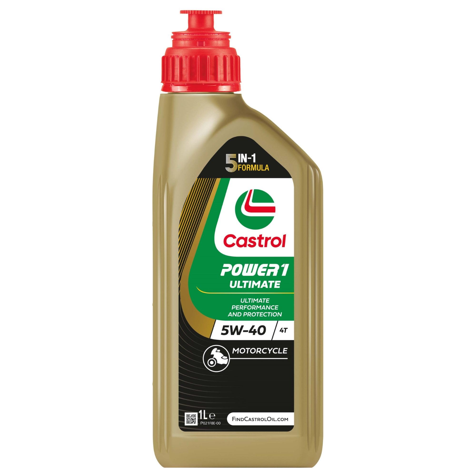 Castrol POWER1 ULTIMATE 5-in-1 4T 5W-40 Fully Synthetic Engine Oil 1L
