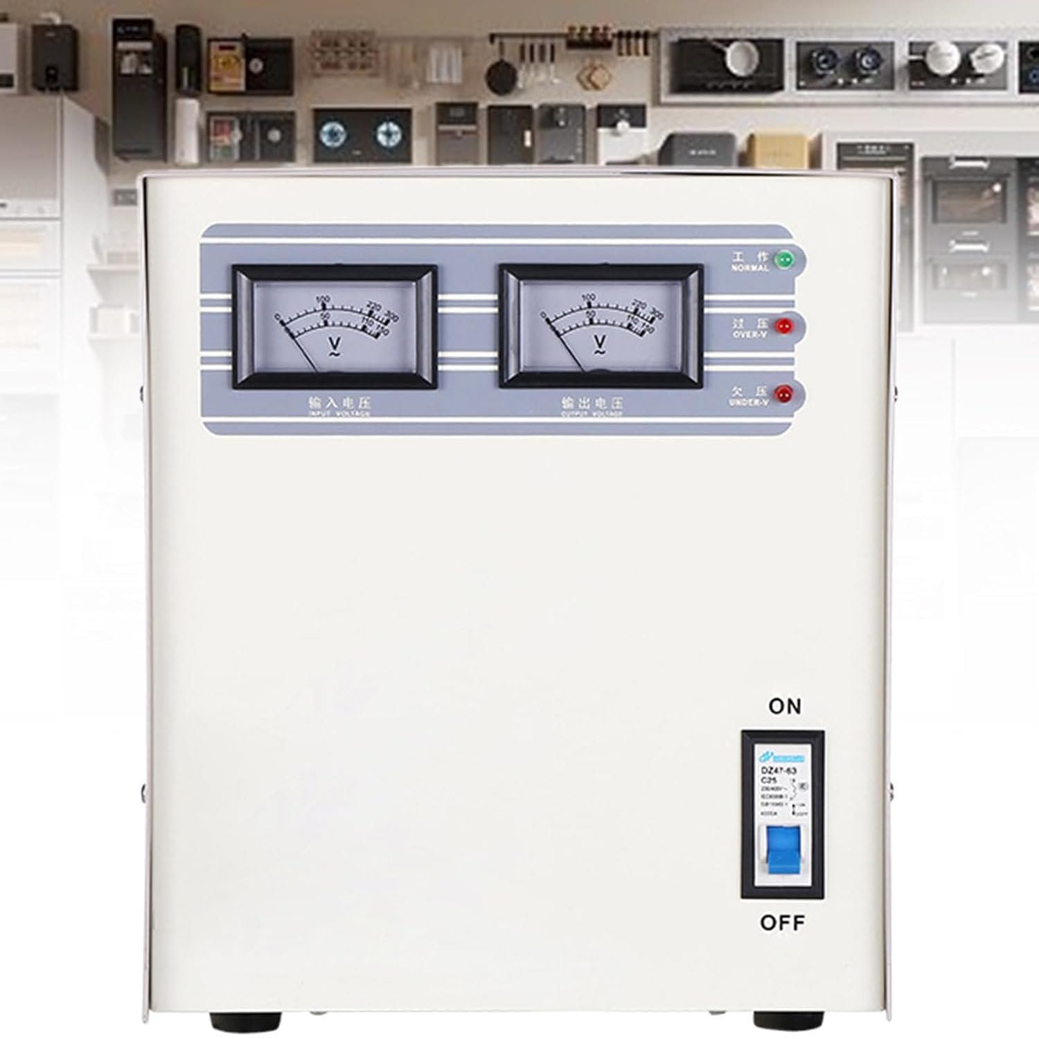 Régulateur de Tension Automatique, stabilisateur de Tension 220V entièrement Automatique, Alimentation stabilisée Haute Puissance pour réfrigérateur, Ordinateur, TV, etc.,5000W