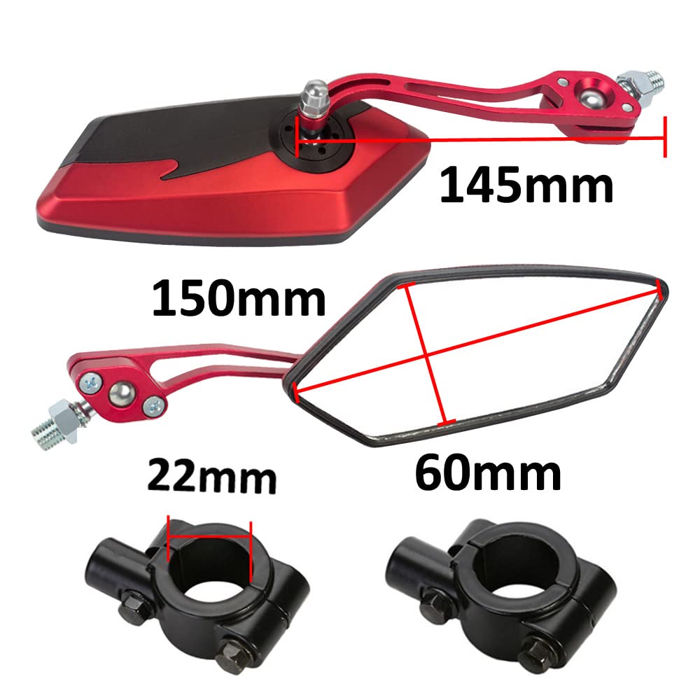 ETOPARS 1 Paire 10mm 8mm Rétroviseurs de Moto Universels Vert Rétroviseur de Guidon d'extrémité Moto Rétroviseurs Latéraux Rotation Réglable Scooter avec 7/8 Montage ETOPARS 1 Paire 10mm 8mm Rétroviseurs de Moto Universels Vert Rétroviseur de Guidon d'extrémité Moto Rétroviseurs Latéraux Rotation Réglable Scooter avec 7/8 Montage