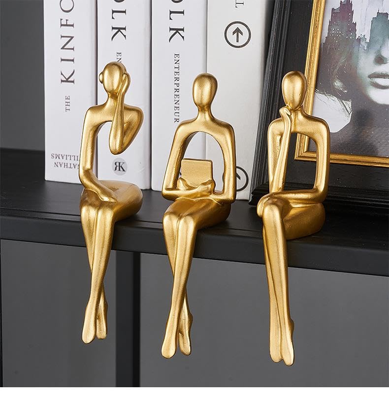 SUME İskandinav Tarz Dekoratif 3 Adet Soyut Düşünen Heykel Biblo ...